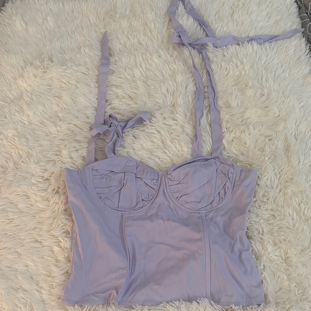 Forever 21 Lavender Bustier Top